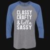 Unisex Triblend Three-Quarter Raglan T-Shirt Thumbnail