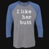 Unisex Triblend Three-Quarter Raglan T-Shirt Thumbnail