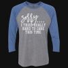 Unisex Triblend Three-Quarter Raglan T-Shirt Thumbnail