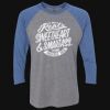 Unisex Triblend Three-Quarter Raglan T-Shirt Thumbnail