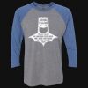 Unisex Triblend Three-Quarter Raglan T-Shirt Thumbnail