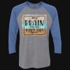 Unisex Triblend Three-Quarter Raglan T-Shirt Thumbnail