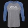 Unisex Triblend Three-Quarter Raglan T-Shirt Thumbnail