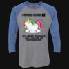 Unisex Triblend Three-Quarter Raglan T-Shirt Thumbnail