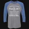 Unisex Triblend Three-Quarter Raglan T-Shirt Thumbnail