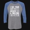 Unisex Triblend Three-Quarter Raglan T-Shirt Thumbnail
