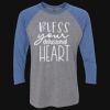 Unisex Triblend Three-Quarter Raglan T-Shirt Thumbnail