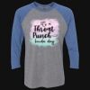 Unisex Triblend Three-Quarter Raglan T-Shirt Thumbnail
