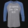 Unisex Triblend Three-Quarter Raglan T-Shirt Thumbnail
