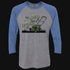 Unisex Triblend Three-Quarter Raglan T-Shirt Thumbnail