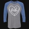 Unisex Triblend Three-Quarter Raglan T-Shirt Thumbnail