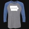 Unisex Triblend Three-Quarter Raglan T-Shirt Thumbnail