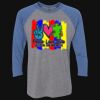 Unisex Triblend Three-Quarter Raglan T-Shirt Thumbnail