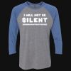 Unisex Triblend Three-Quarter Raglan T-Shirt Thumbnail