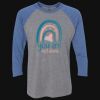 Unisex Triblend Three-Quarter Raglan T-Shirt Thumbnail
