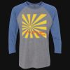 Unisex Triblend Three-Quarter Raglan T-Shirt Thumbnail