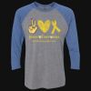 Unisex Triblend Three-Quarter Raglan T-Shirt Thumbnail