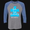 Unisex Triblend Three-Quarter Raglan T-Shirt Thumbnail