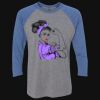 Unisex Triblend Three-Quarter Raglan T-Shirt Thumbnail