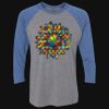 Unisex Triblend Three-Quarter Raglan T-Shirt Thumbnail