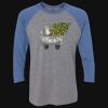 Unisex Triblend Three-Quarter Raglan T-Shirt Thumbnail