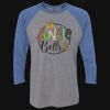 Unisex Triblend Three-Quarter Raglan T-Shirt Thumbnail