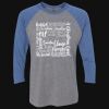 Unisex Triblend Three-Quarter Raglan T-Shirt Thumbnail