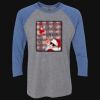 Unisex Triblend Three-Quarter Raglan T-Shirt Thumbnail