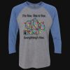 Unisex Triblend Three-Quarter Raglan T-Shirt Thumbnail