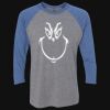 Unisex Triblend Three-Quarter Raglan T-Shirt Thumbnail