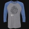 Unisex Triblend Three-Quarter Raglan T-Shirt Thumbnail