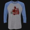 Unisex Triblend Three-Quarter Raglan T-Shirt Thumbnail