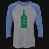 Unisex Triblend Three-Quarter Raglan T-Shirt Thumbnail