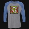 Unisex Triblend Three-Quarter Raglan T-Shirt Thumbnail