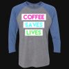 Unisex Triblend Three-Quarter Raglan T-Shirt Thumbnail