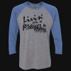 Unisex Triblend Three-Quarter Raglan T-Shirt Thumbnail