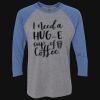 Unisex Triblend Three-Quarter Raglan T-Shirt Thumbnail
