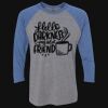 Unisex Triblend Three-Quarter Raglan T-Shirt Thumbnail