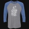 Unisex Triblend Three-Quarter Raglan T-Shirt Thumbnail