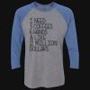 Unisex Triblend Three-Quarter Raglan T-Shirt Thumbnail