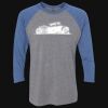 Unisex Triblend Three-Quarter Raglan T-Shirt Thumbnail