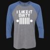 Unisex Triblend Three-Quarter Raglan T-Shirt Thumbnail