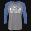 Unisex Triblend Three-Quarter Raglan T-Shirt Thumbnail