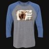 Unisex Triblend Three-Quarter Raglan T-Shirt Thumbnail