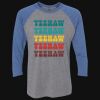 Unisex Triblend Three-Quarter Raglan T-Shirt Thumbnail