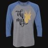 Unisex Triblend Three-Quarter Raglan T-Shirt Thumbnail