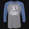 Unisex Triblend Three-Quarter Raglan T-Shirt Thumbnail