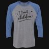 Unisex Triblend Three-Quarter Raglan T-Shirt Thumbnail
