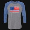 Unisex Triblend Three-Quarter Raglan T-Shirt Thumbnail