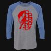Unisex Triblend Three-Quarter Raglan T-Shirt Thumbnail
